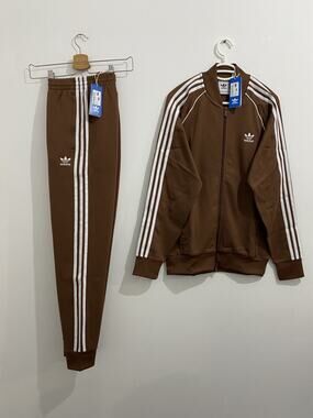 Adidas Originals Classics Superstar Tracksuit Preloved Brown White Size XL
